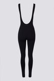 Soft Active Backless Jumpsuit in Black