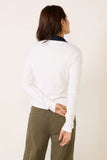 Knit Contrast Long Sleeve Polo
