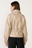 Faux Leather Bomber