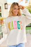 Margs Multi Block Cream Graphic Sweatshirt
