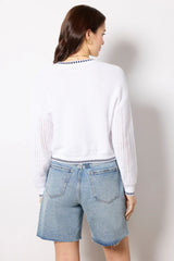 Uma Mixed Stitch Crew Neck