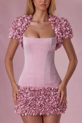 Cropped Bolero in Blush Pink