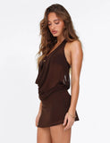 MAKENA TWO PIECE TOP BROWN CHOCOLATE