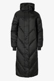Waterproof Hooded Long Parka Coat in Black