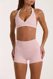 Soft Active Mini Shorts in Blush Marl