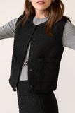 Winona Black Tweed Vest