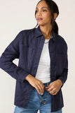 Frankie Stretch Linen Long Shacket