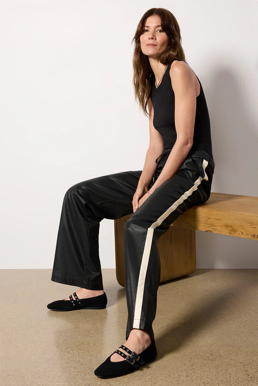 Coated Twill Track Pant