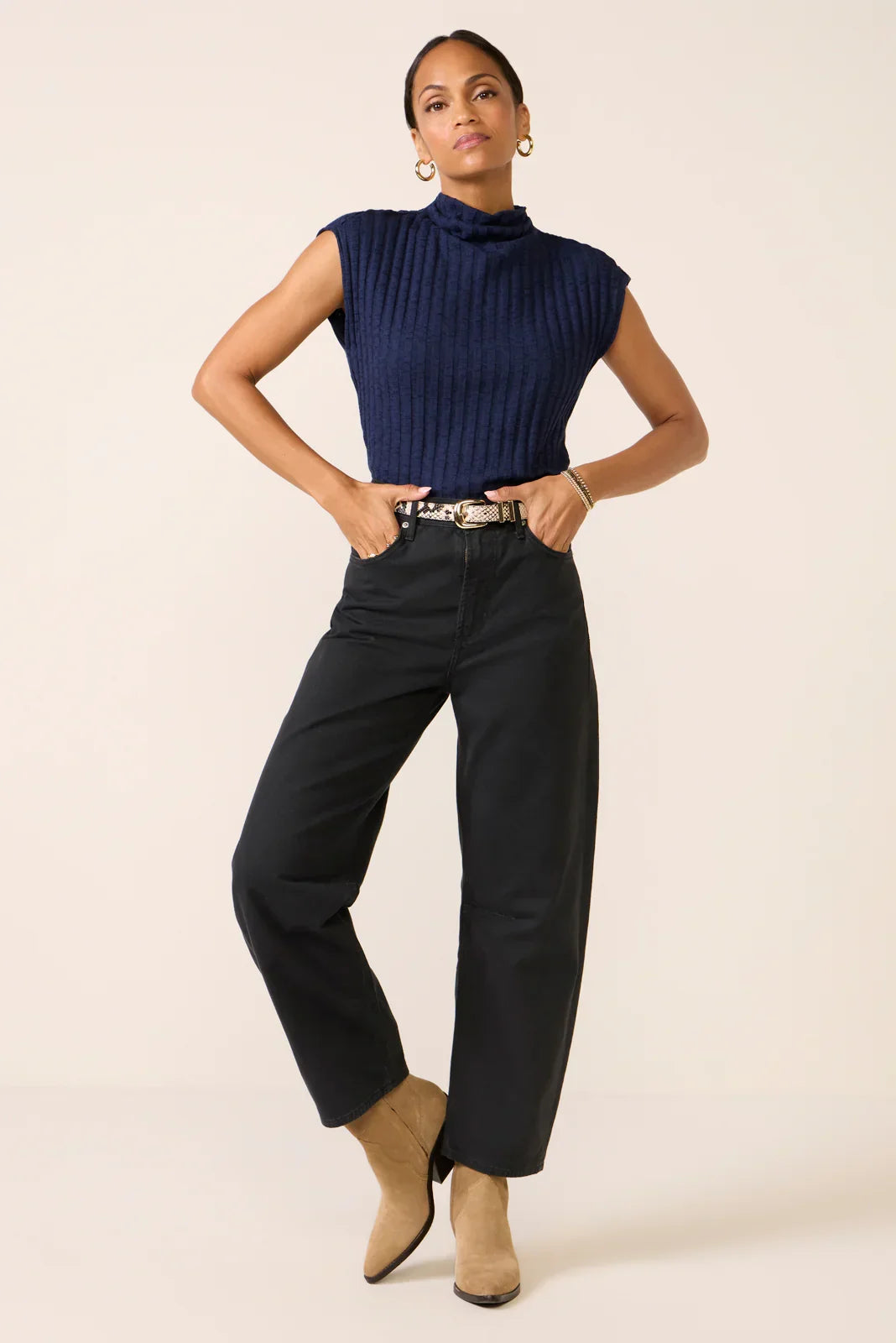Nara Mock Neck Top