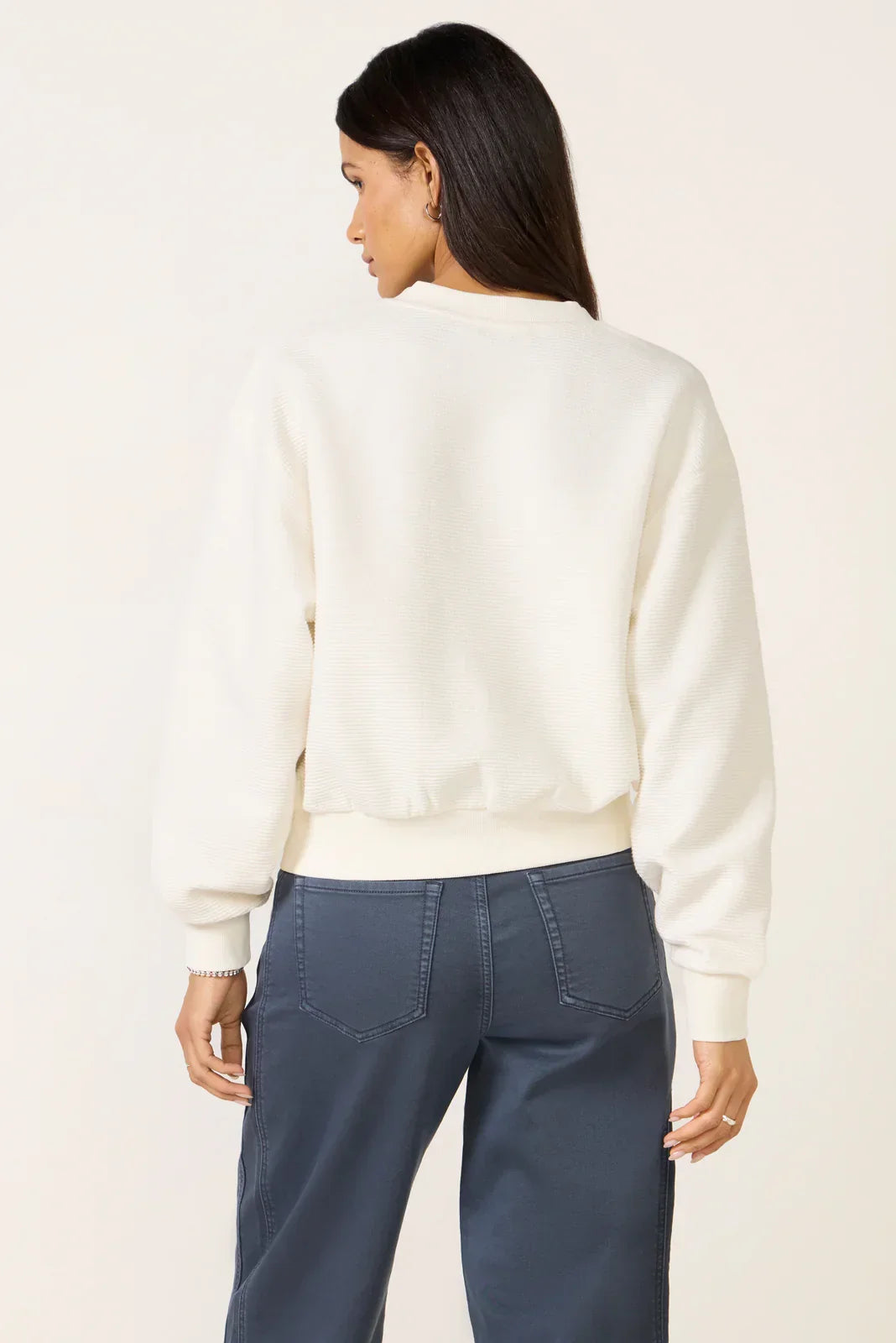 Split Neck Ribbed Top