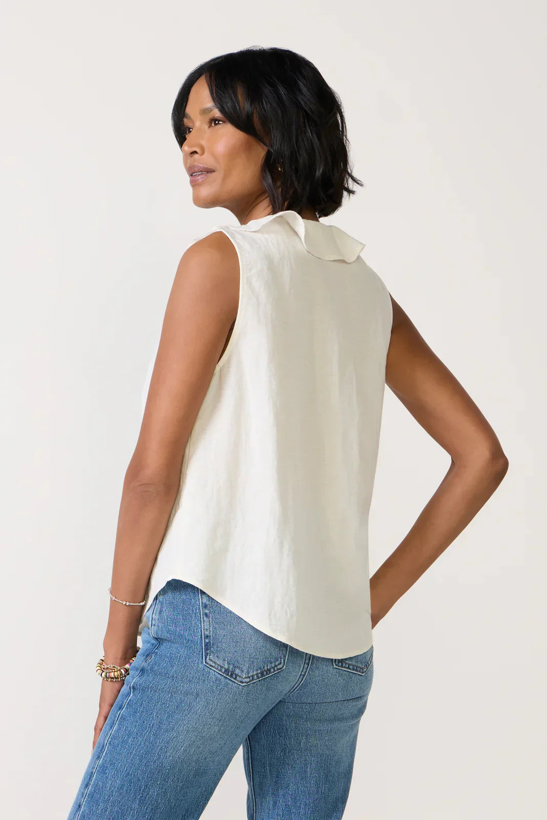 Tie Front Ruffle Tank