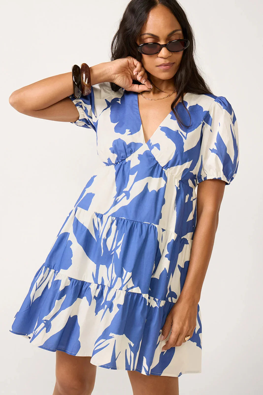 SS V Neck Mini Dress