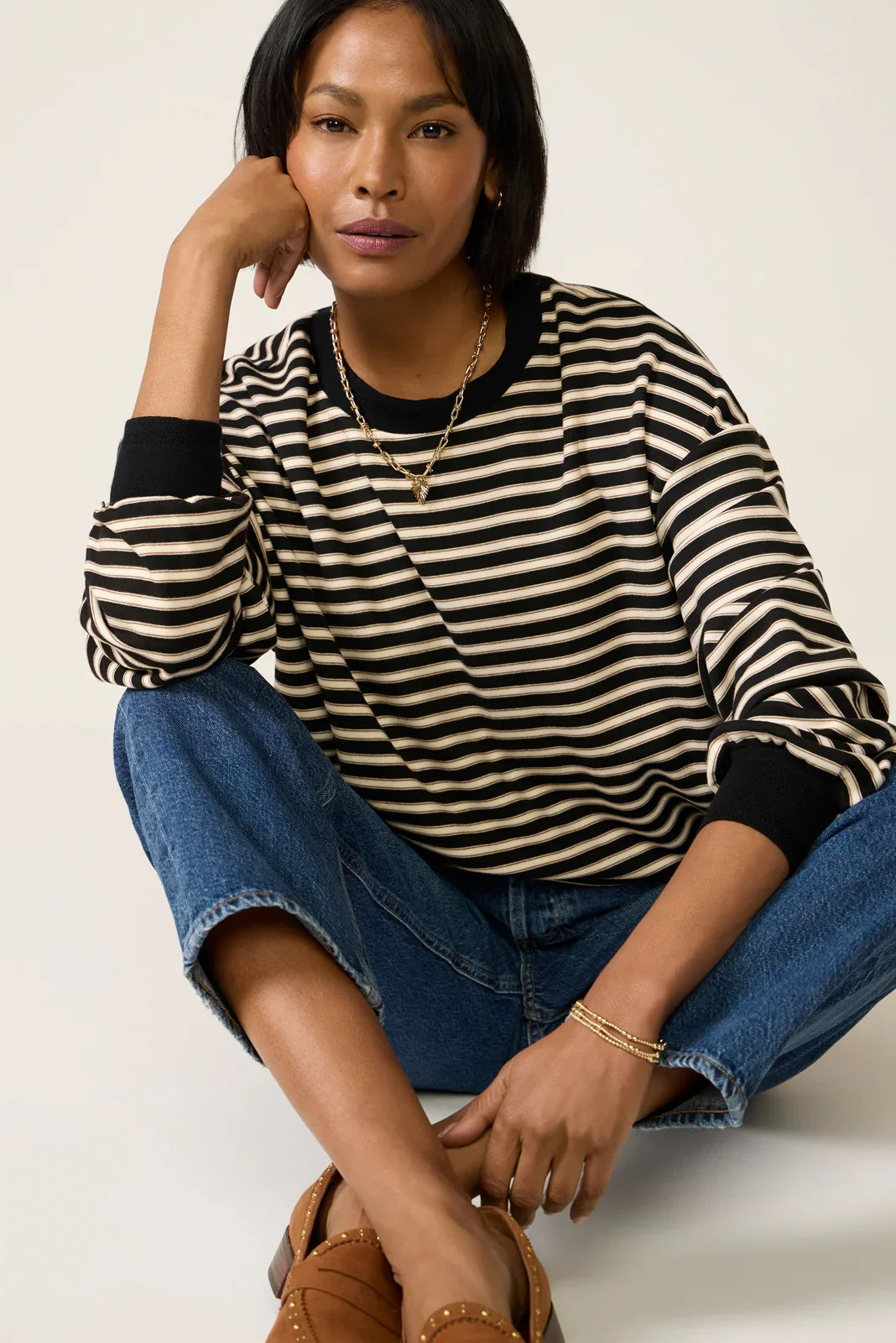 Kaylin Cozy Stripe Tee