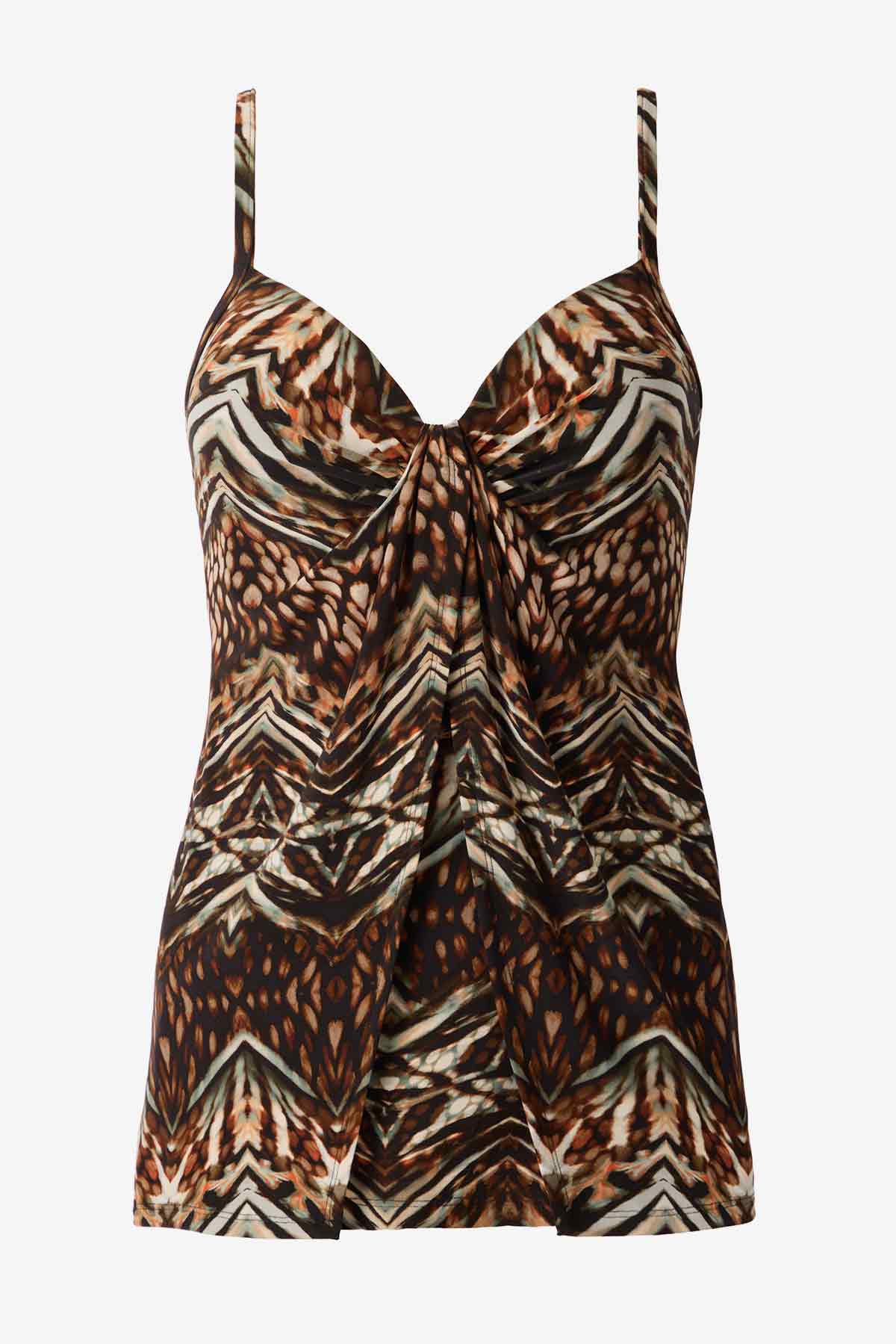 Gala Tankini Top in Tribal Tigress