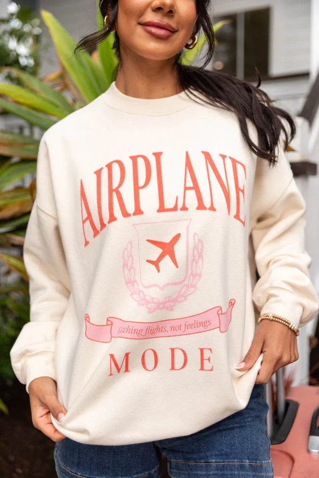 Airplane Mode Sweet Cream Graphic Sweatshirt