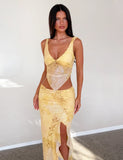 THEO TOP LEMON BUTTERFLY PAISLEY