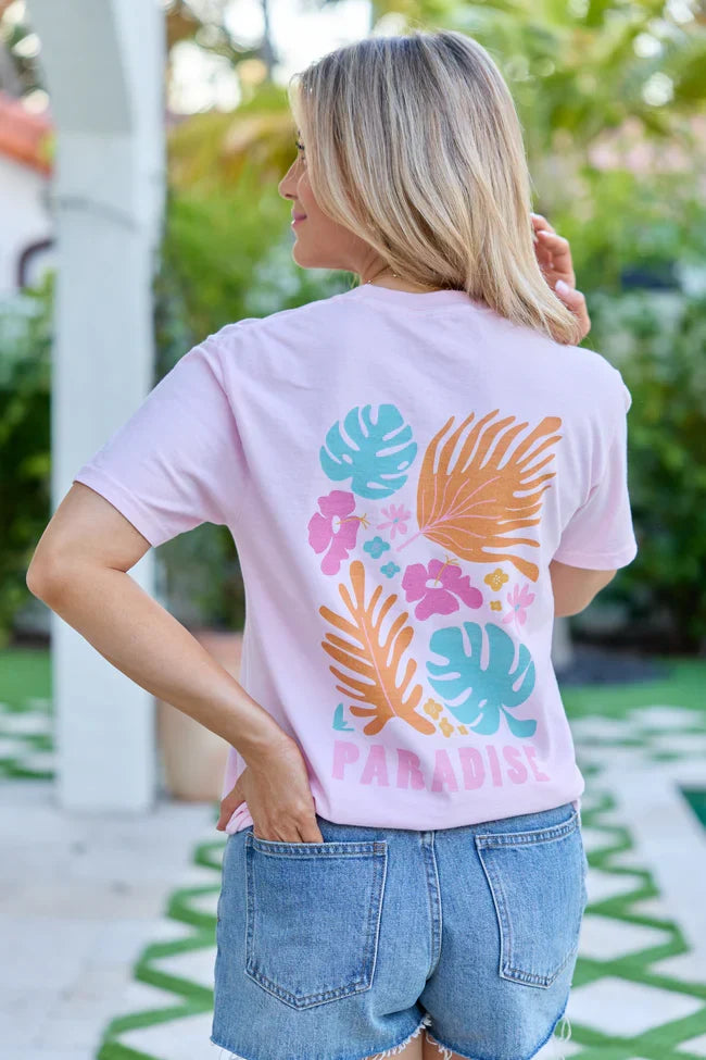 Paradise Light Pink Graphic Tee