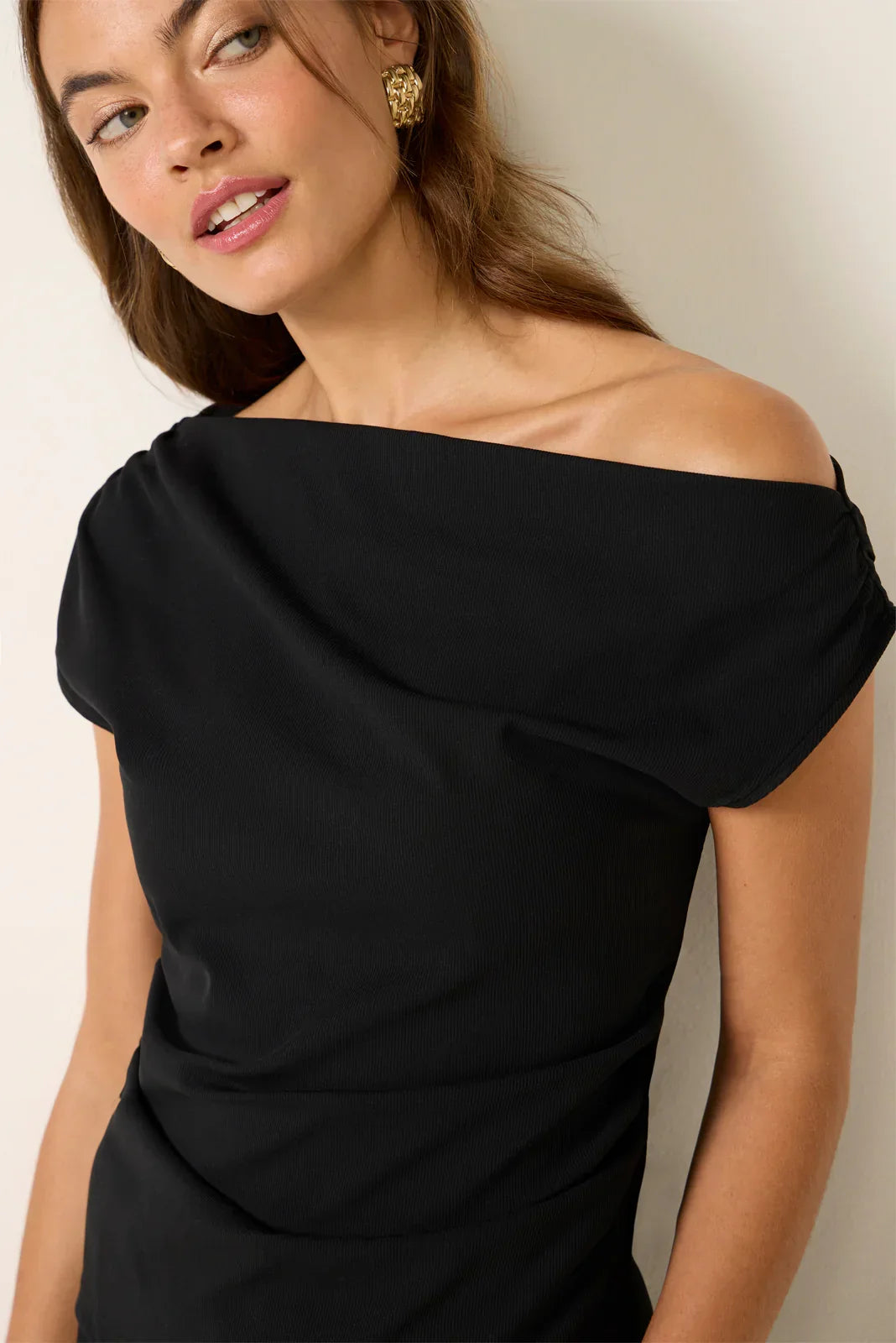 Off The Shoulder Ruched Top
