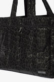 Waterproof Puffer Tote Bag in Black