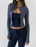 TIMARA CARDIGAN NAVY STRIPE