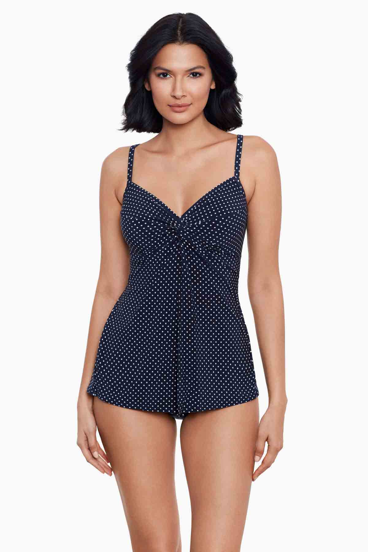 Love Knot Tankini Top in Pin Point