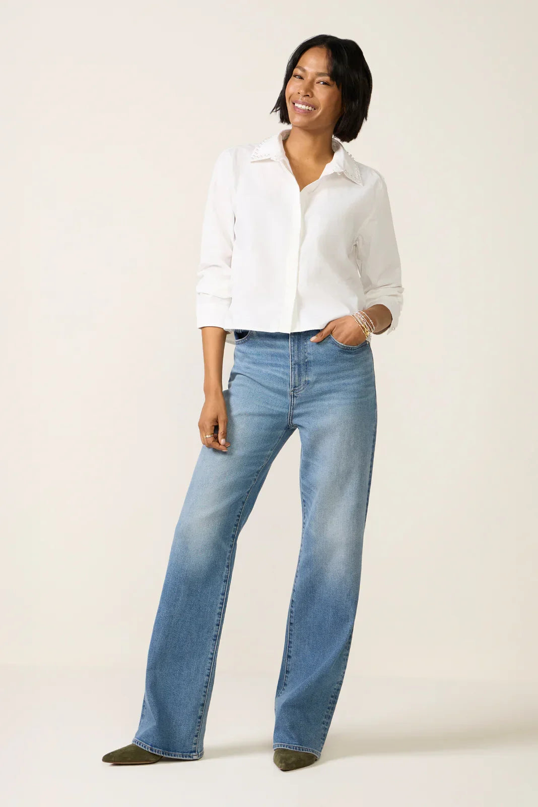 Evie High Rise Slim Bootcut Jean