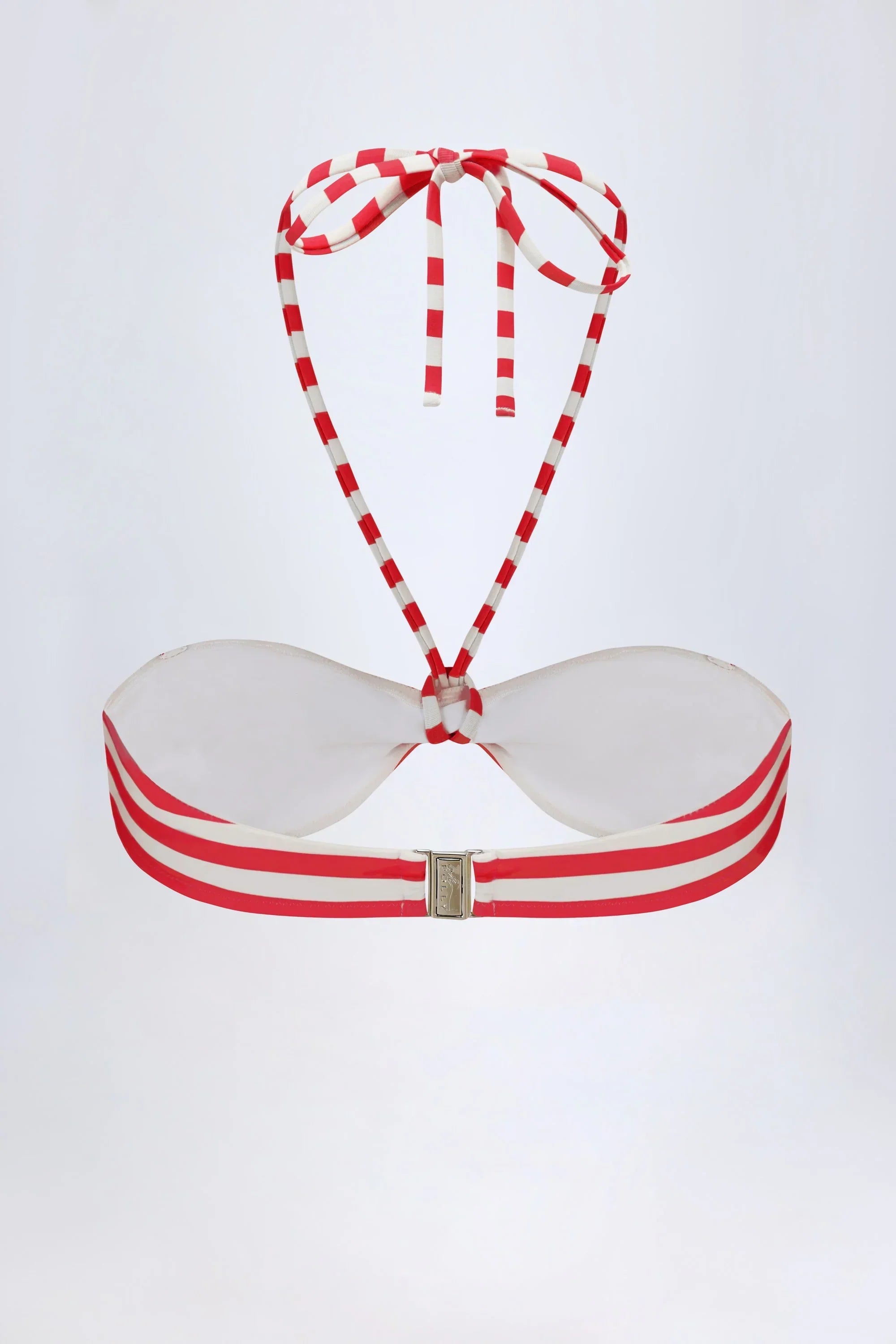 Multiway Bikini Top in Cherry Red Stripe