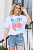 Fruitful Love Raspberry Boxy Graphic Tee
