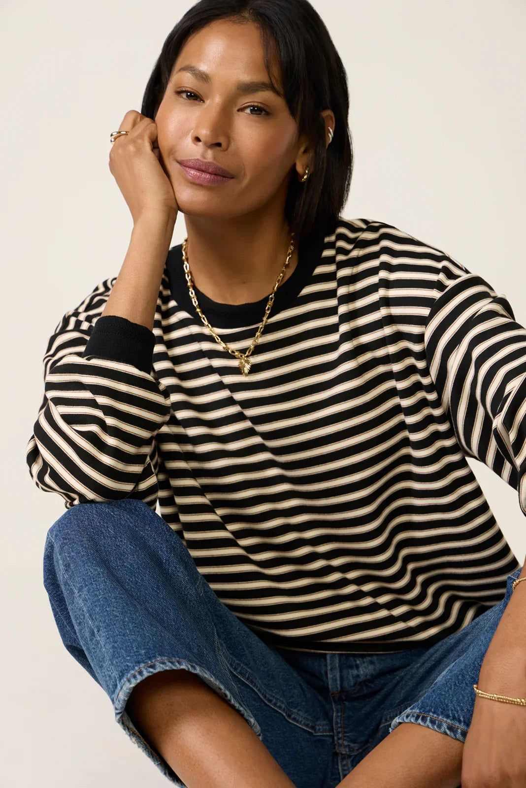 Kaylin Cozy Stripe Tee