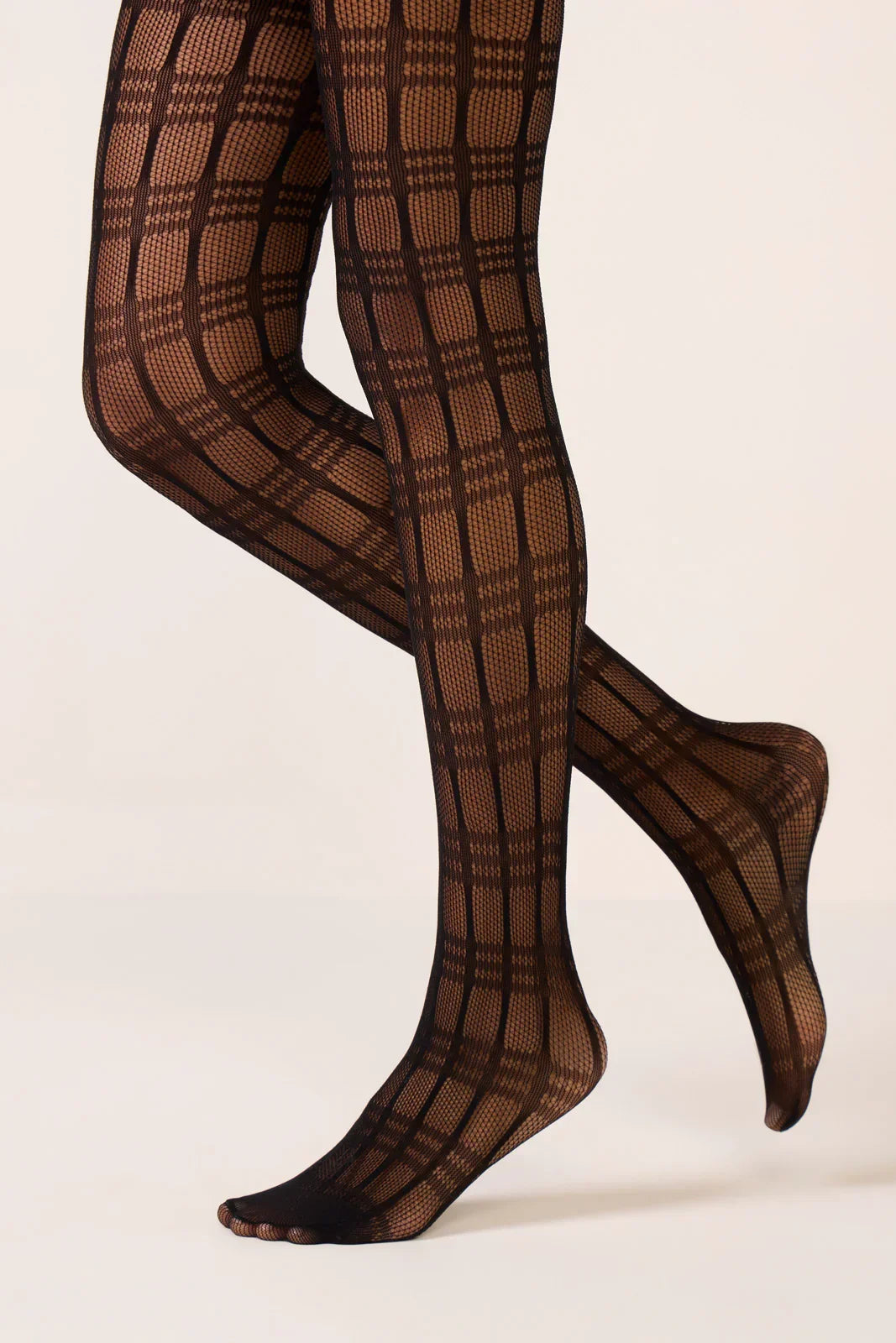Plaid Net Tights