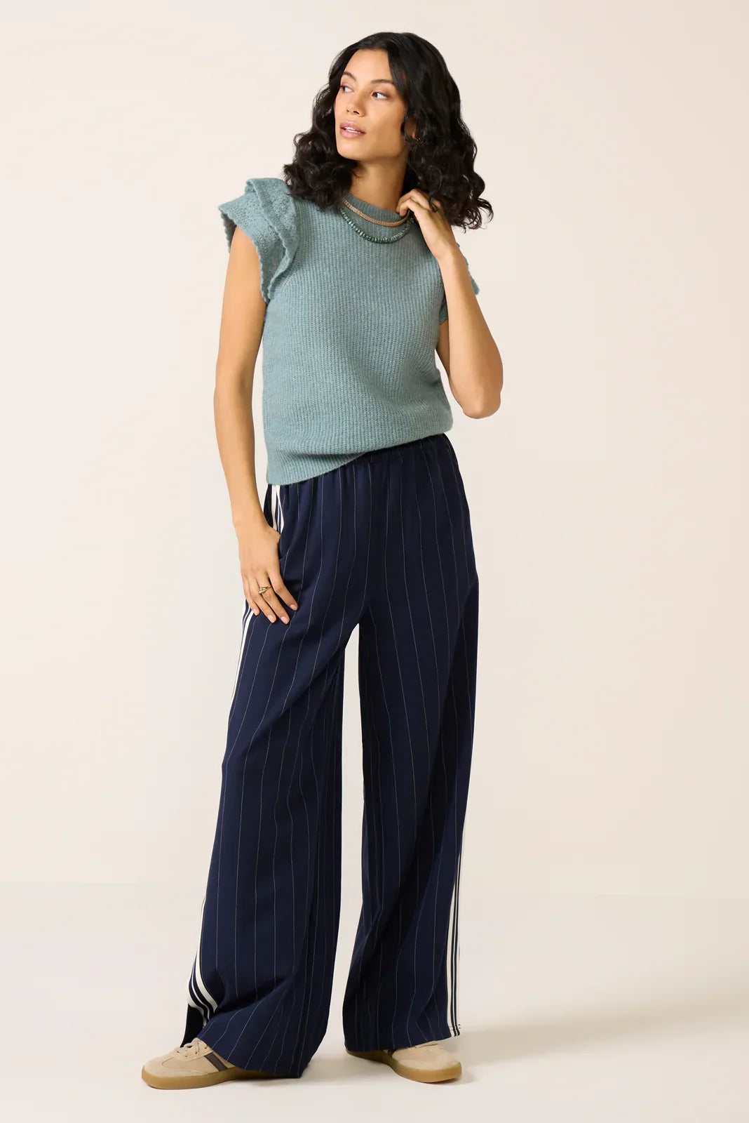 Stasia Flutter Sleeve Pullover