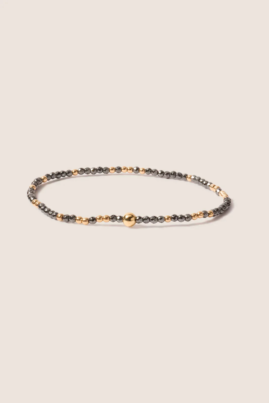 Hope Unwritten Faceted Hematite 2mm Bead Bracelet