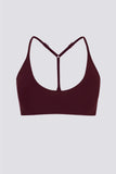 Soft Active Racerback Sports Bra in Burgundy