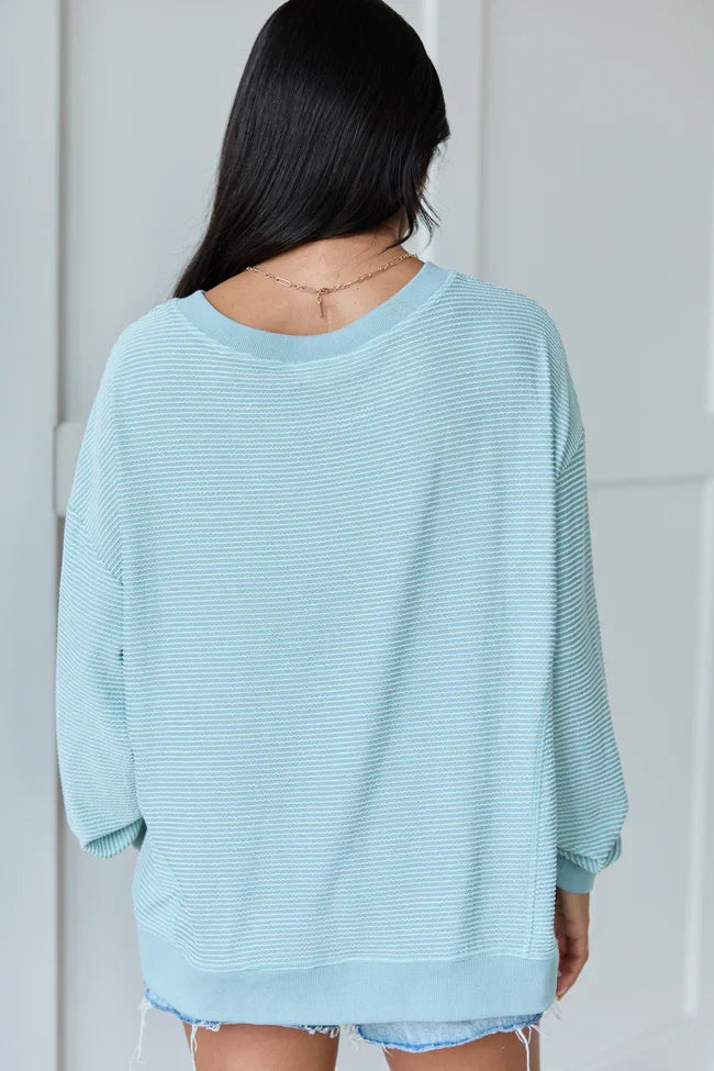 Melanie Green Striped Pullover