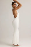 Modal Racerback Maxi Dress in White