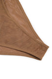 Soft Mesh Invisible Strap Thong Bodysuit in Almond