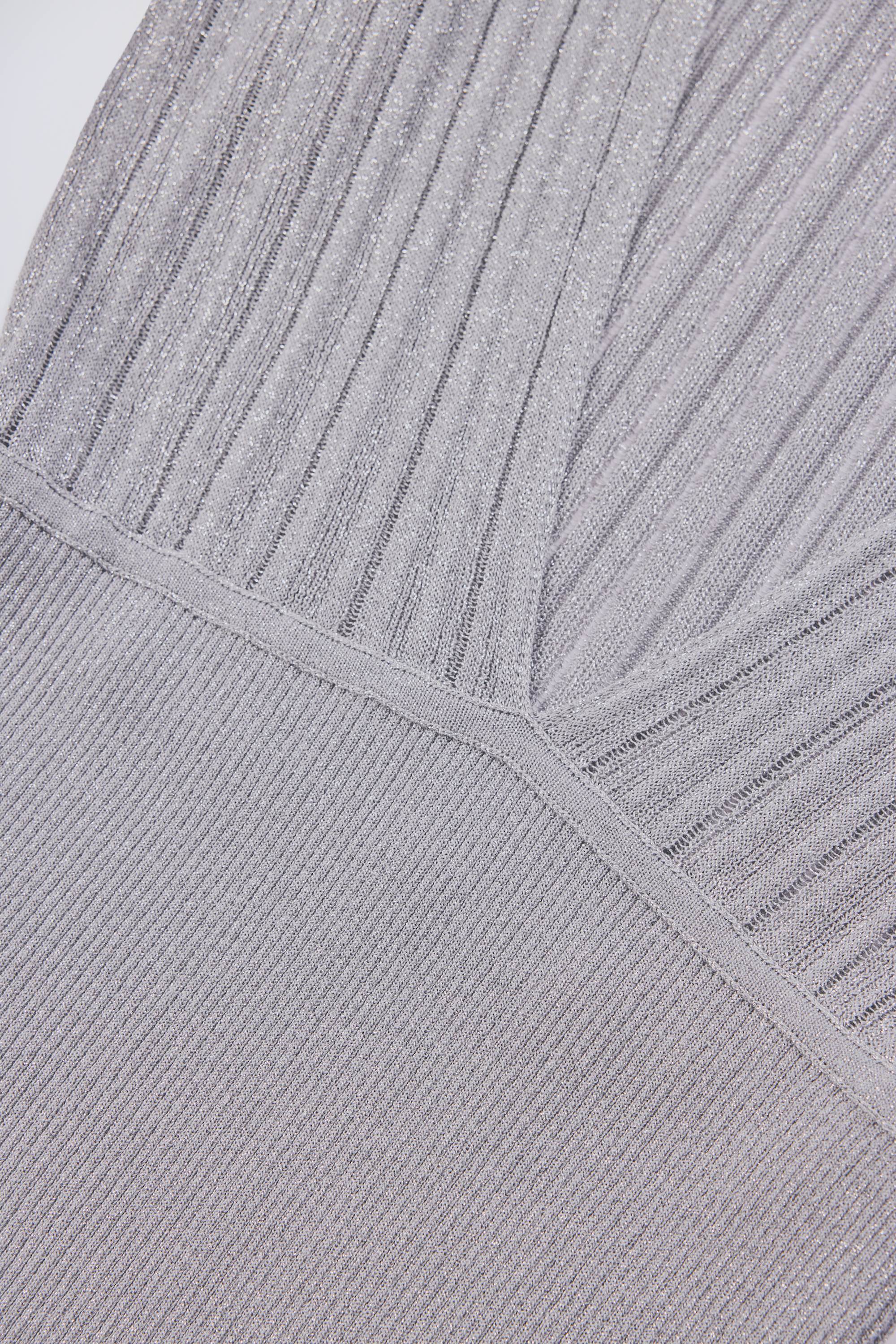 Backless Batwing Mini Dress in Silver
