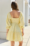 Quincy Yellow Floral Smocked Top Dress