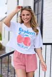 Fruitful Love Raspberry Boxy Graphic Tee