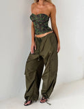VIOLETTE PANT GREEN KHAKI GREEN