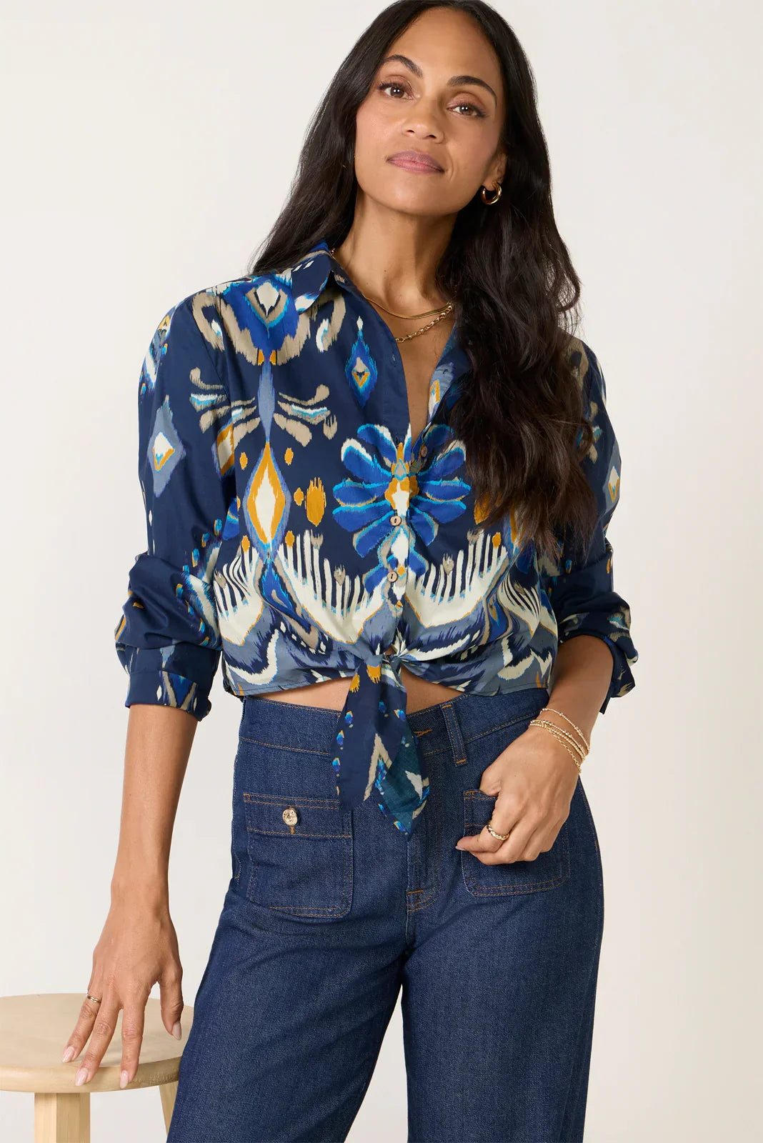 Kayla Tie Front Shirt