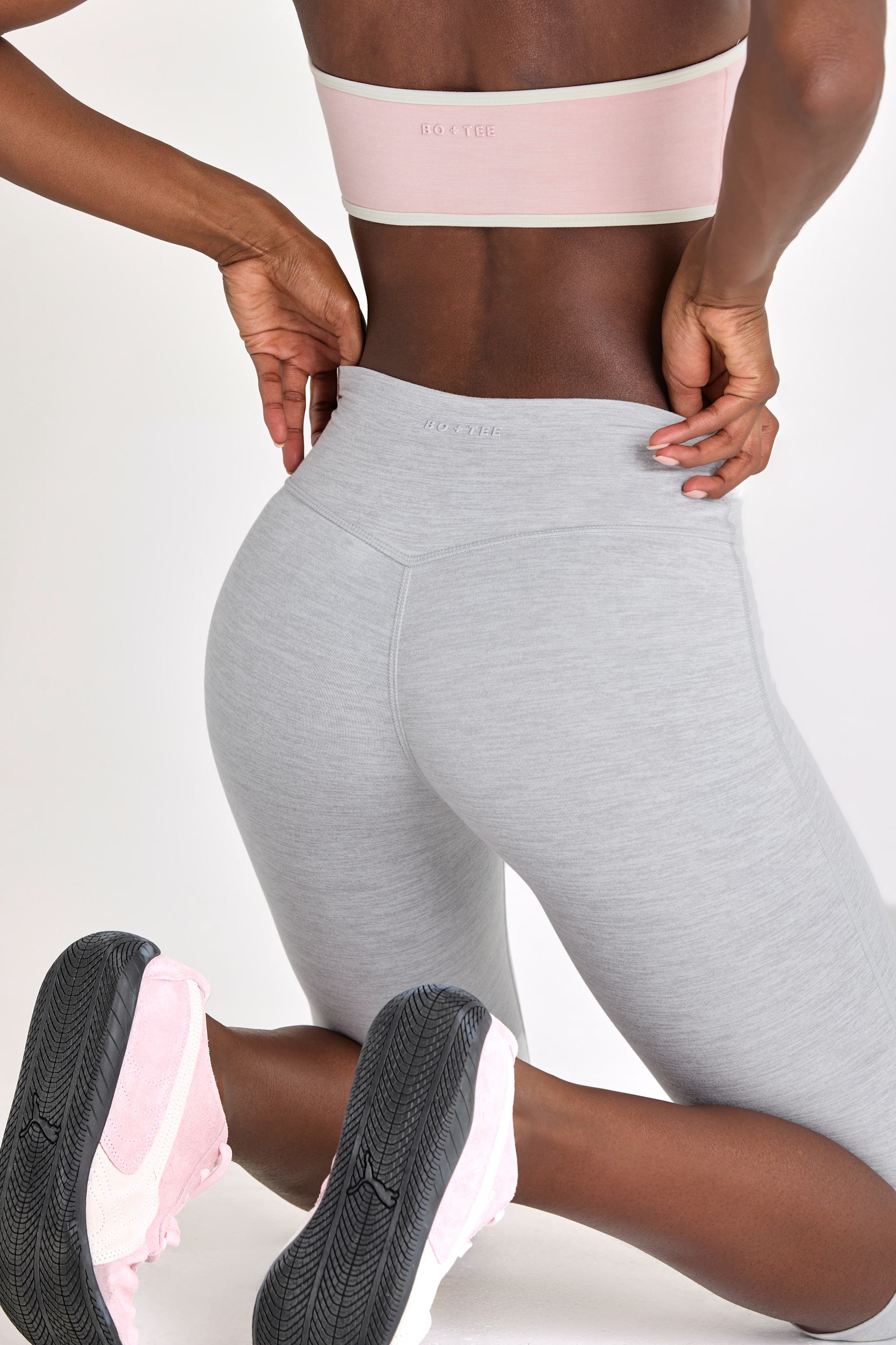 Soft Active Capri Leggings in Grey Marl