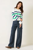 Skye Volume Sleeve Striped Sweater