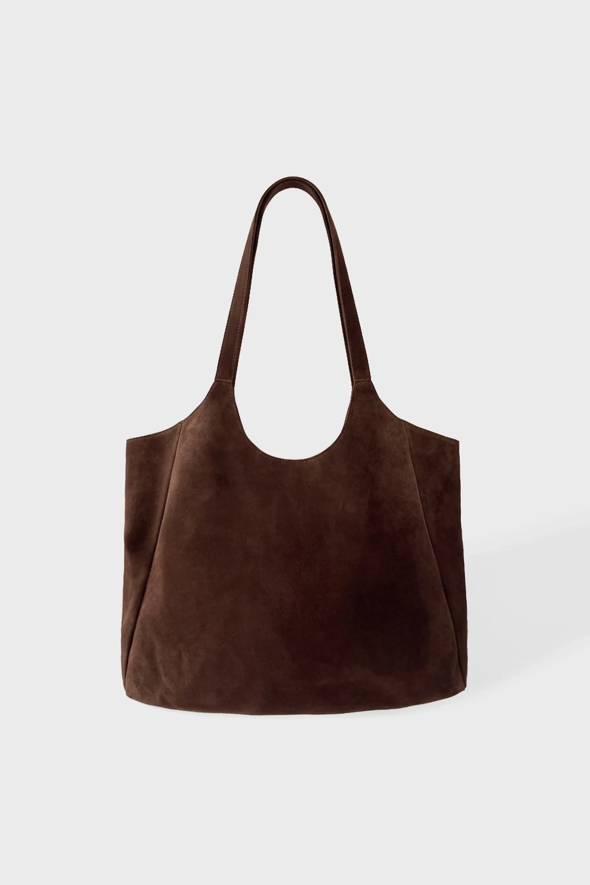 Suede Tote Bag in Espresso
