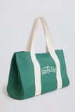 Oversized Canvas Tote Bag in Green