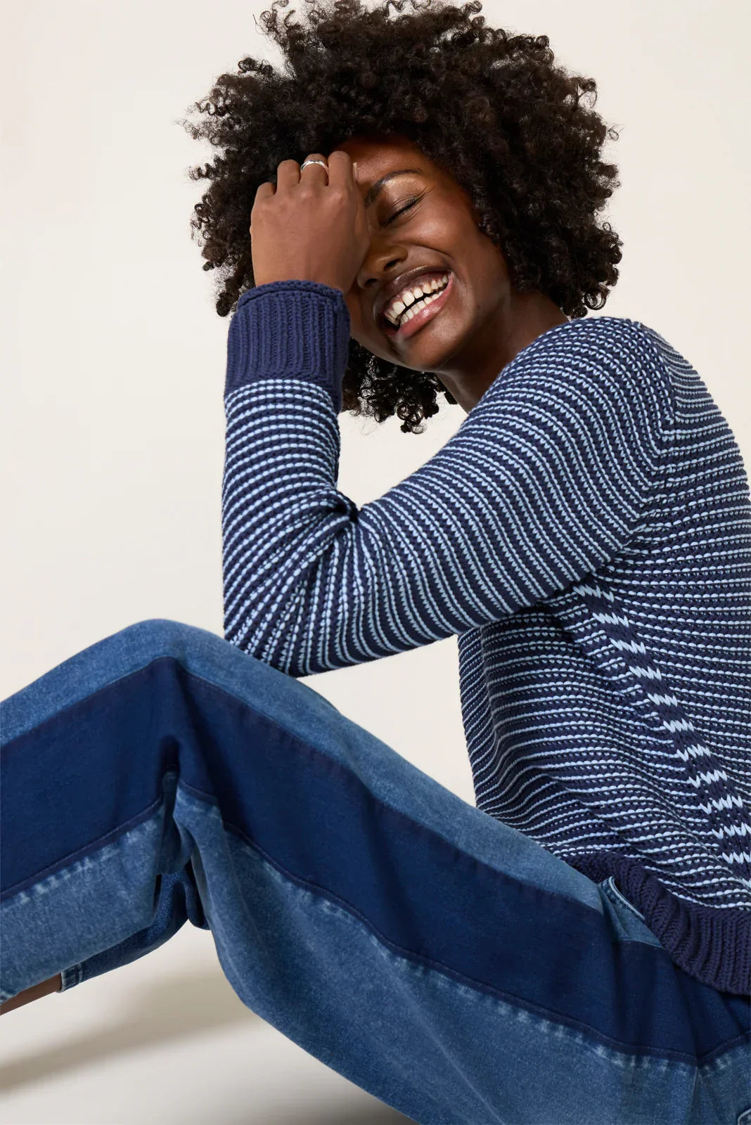 Striped Tape Yarn Sweater