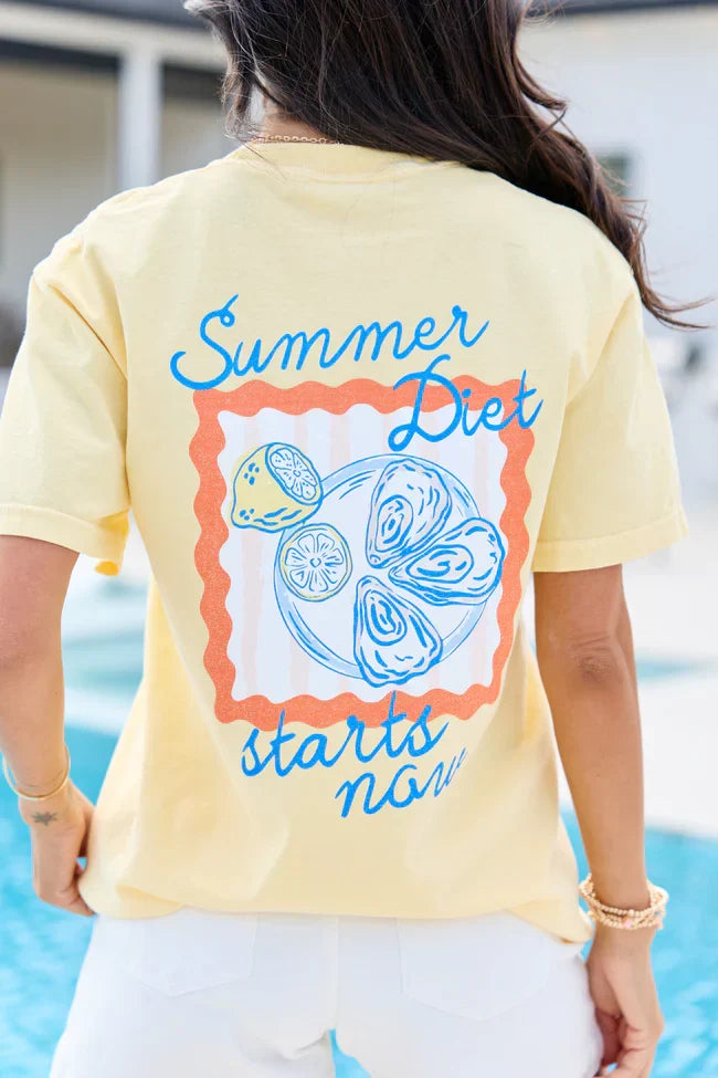 Summer Diet Yellow Graphic Tee