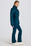 Waterproof Padded Belted Ski Suit in Teal