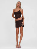OCTAVIA MINI SKIRT CHOCOLATE SPARKLE