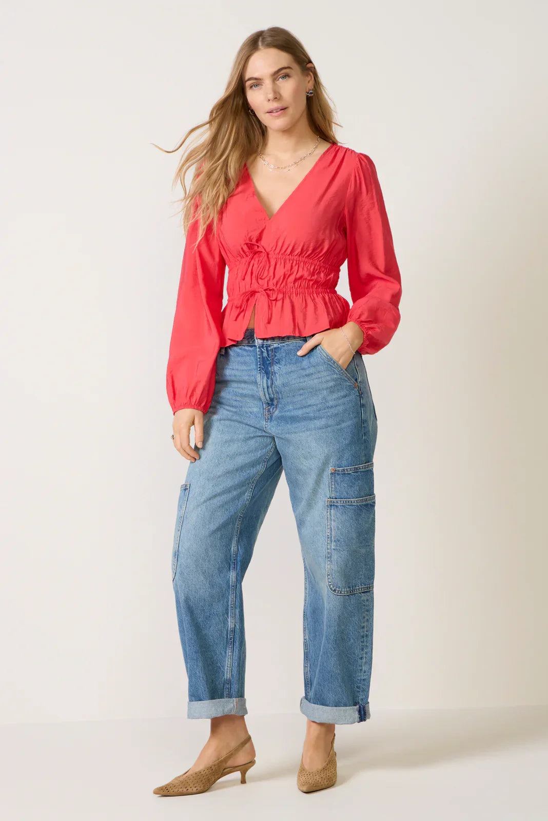 Ariana Tie Front Blouse